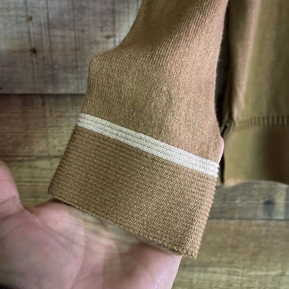 Joules Vivianna slash neck long sleeve tan white sweater, open tail size 4 New‎ - Picture 4 of 11